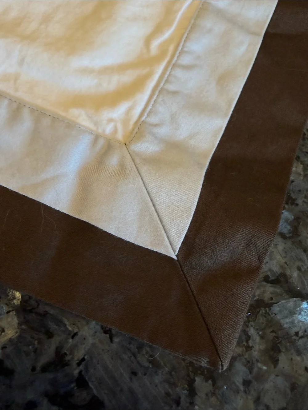 Restoration Hardware white and brown pillow shams see description
